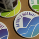 Infusible Ink Transfer Sheets applied to glossy round Cricut Coaster balnks.